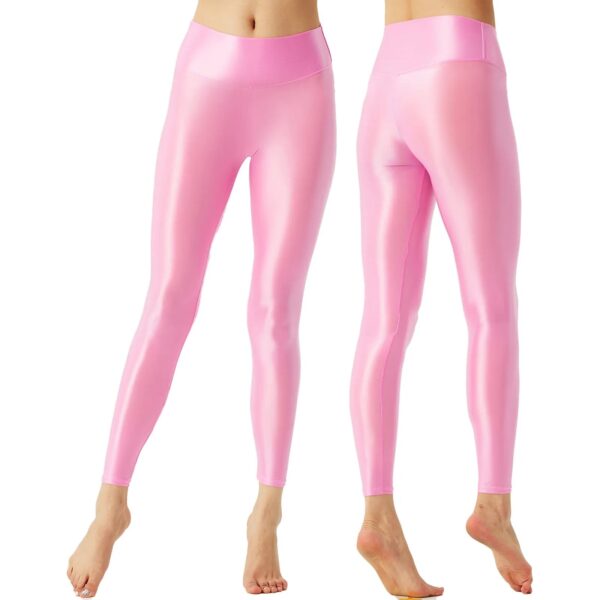 Kinky Cloth Pink A / M Glossy Elastic Leggings Pants