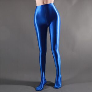 Kinky Cloth blue / M Glossy Opaque Shiny Leggings