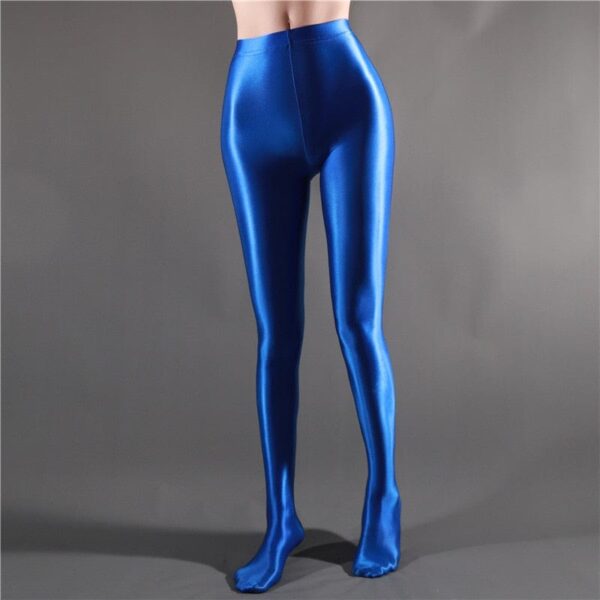 Kinky Cloth blue / M Glossy Opaque Shiny Leggings