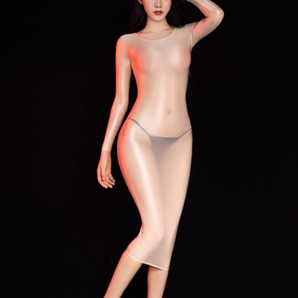 Kinky Cloth Glossy See-through Bodycon Dress