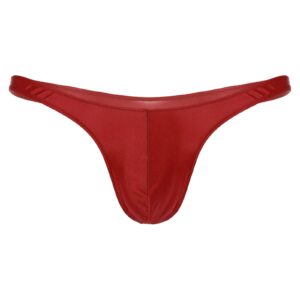 Kinky Cloth Burgundy / M / 1pc Glossy Smooth Men's Thongs