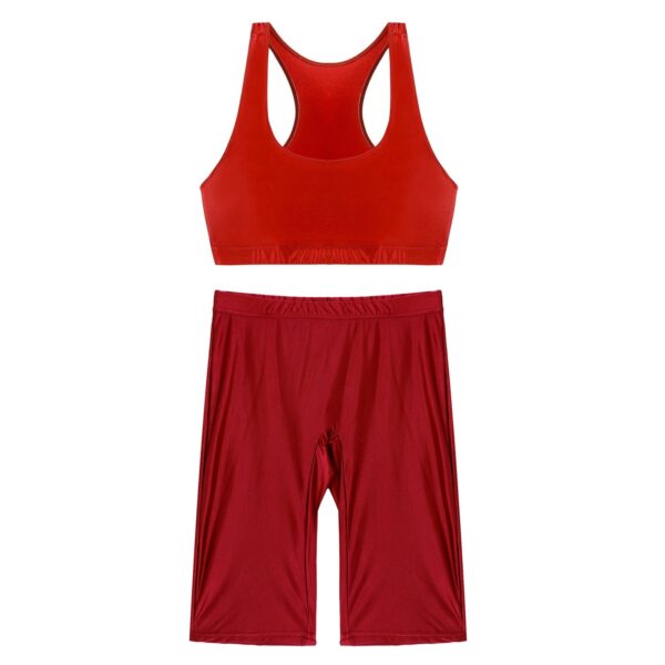 Kinky Cloth Glossy Two-Piece Yoga Outfit