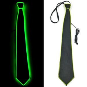 Kinky Cloth 02 lemon green Glow In The Dark LED Tie