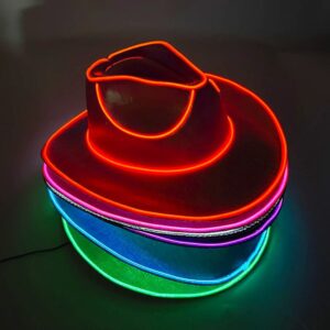 Kinky Cloth Glowing Light Up Bar Cowboy Hat