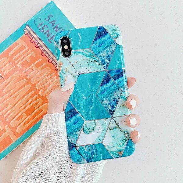 Kinky Cloth 380230 Style2 / For 7 Plus or 8 Plus Gold Geometric Marble Phone iPhone Cases