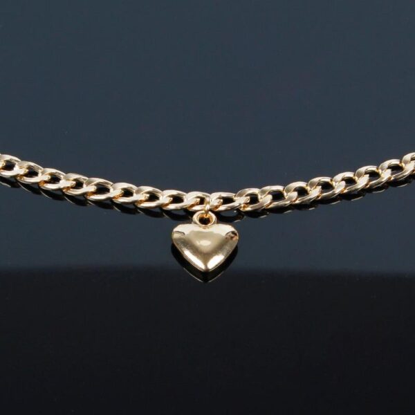 Kinky Cloth Necklace Gold Heart Chain Necklace