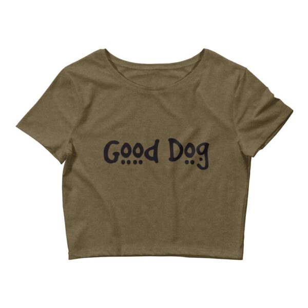 Kinky Cloth Heather Olive / XS/SM Good Dog Black Cropped Top