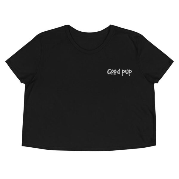 Kinky Cloth Black / S Good Pup Embroidered Crop Top