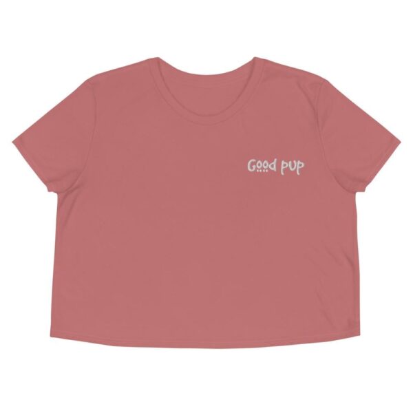 Kinky Cloth Mauve / S Good Pup Embroidered Crop Top