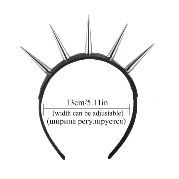 Kinky Cloth Goth Black Spiked HairBand