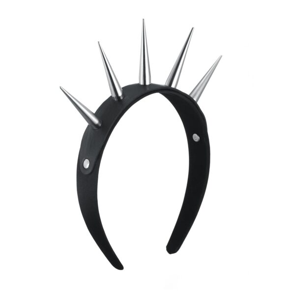 Kinky Cloth Goth Black Spiked HairBand