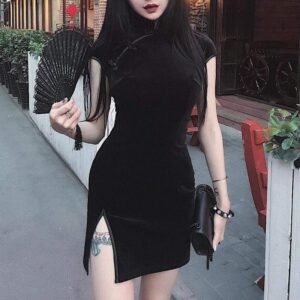 Kinky Cloth Goth Cheongsam Dress