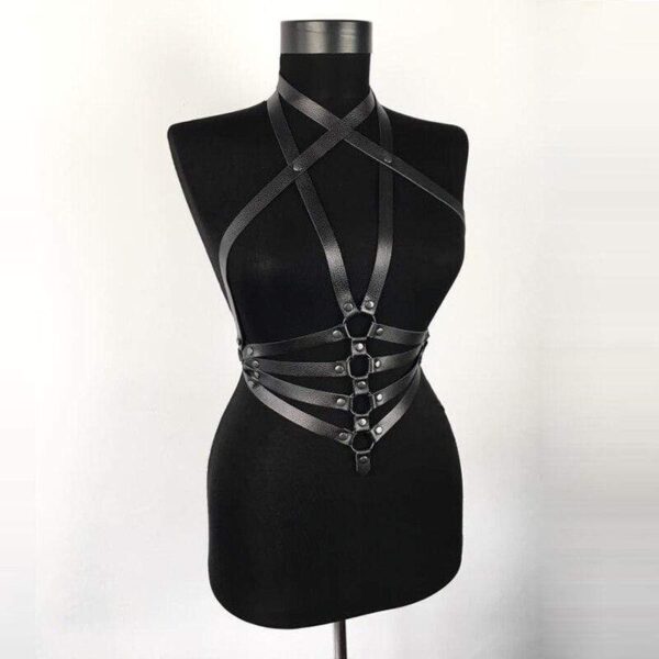 Kinky Cloth 200000298 Gothic Bust Cincher Harness Belt