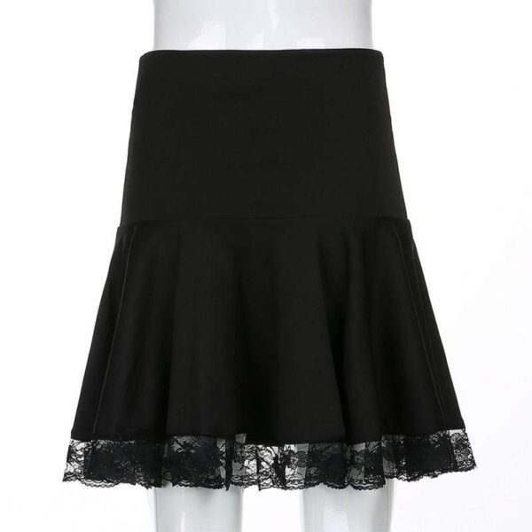 Kinky Cloth 349 Gothic Lace Skater Skirt