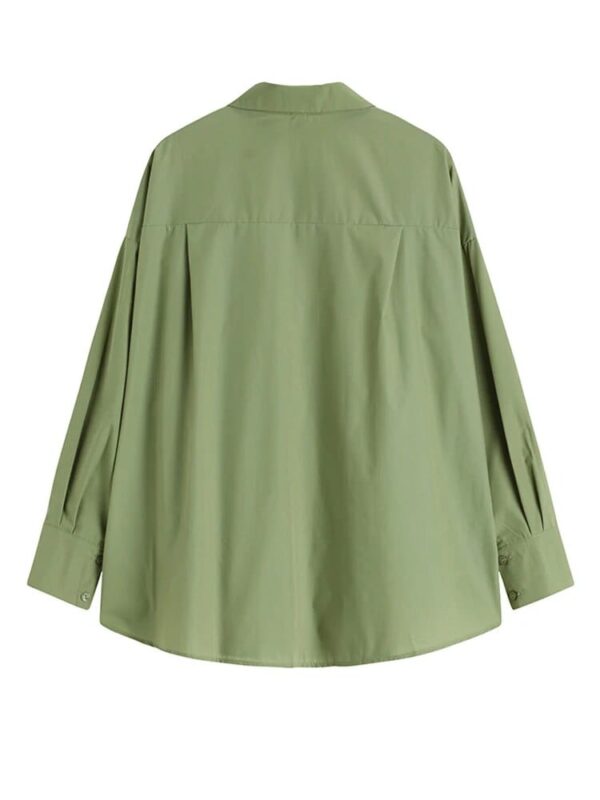 Kinky Cloth Green Chain Spliced Blouse