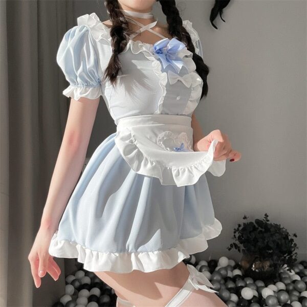 Kinky Cloth Halter Dress Lolita Maid Dress