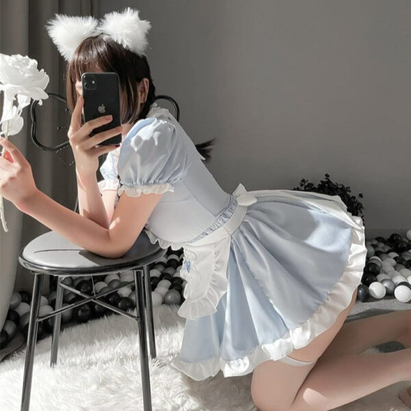 Kinky Cloth Halter Dress Lolita Maid Dress