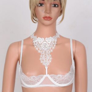 Kinky Cloth Halter Lace Open Cup Lingerie