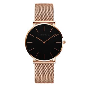 Kinky Cloth 200363144 Rose Gold - Black Hannah Martin Minimalist Mesh Watch