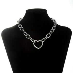 Kinky Cloth Heart Pendant Chain Necklace