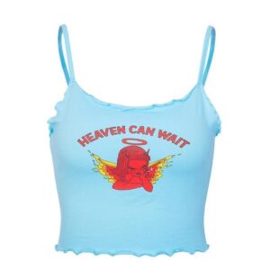 Kinky Cloth Crop Top blue / L Heaven Can Wait Cami Crop Top