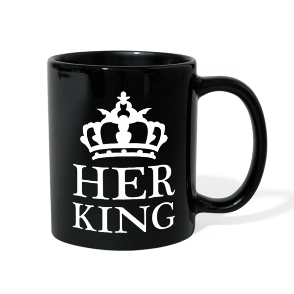 SPOD Full Color Mug black Her King Black Mug