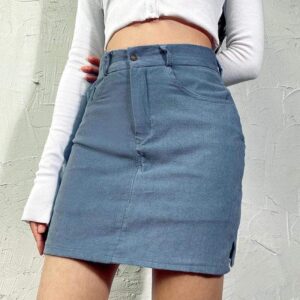 Kinky Cloth 349 High Waist Pencil Cut Corduroy Skirt