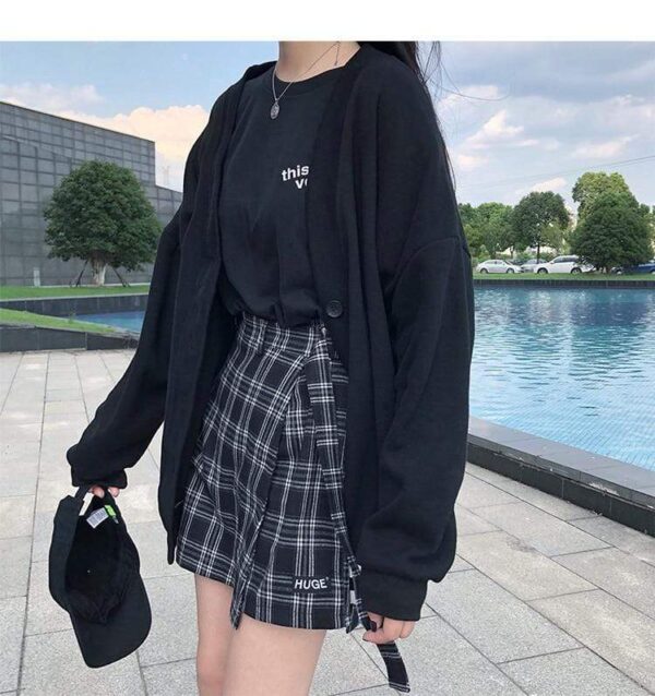 Kinky Cloth 349 High Waist Plaid College Mini Skirts