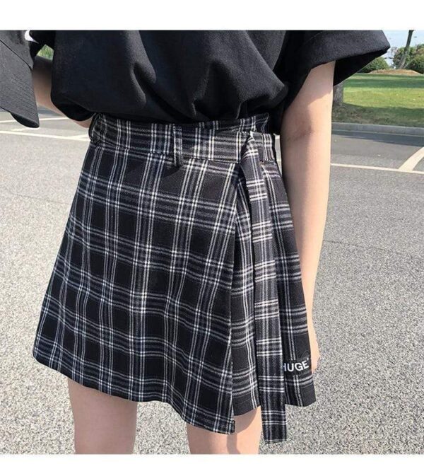 Kinky Cloth 349 High Waist Plaid College Mini Skirts