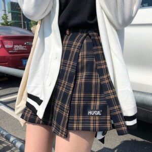 Kinky Cloth 349 High Waist Plaid College Mini Skirts