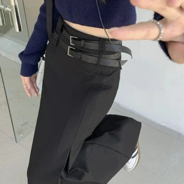 Kinky Cloth High Waist Pleated Long Skirt