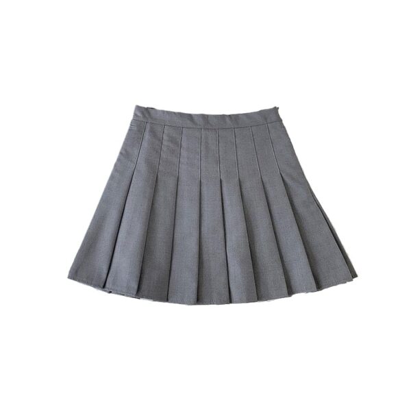 Kinky Cloth gray / Asian size S High-waist Short Pleated Skirt