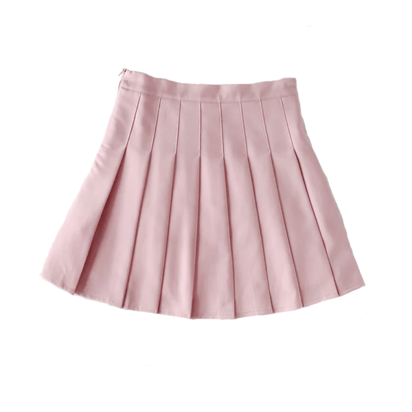 Kinky Cloth Pink / Asian size S High-waist Short Pleated Skirt