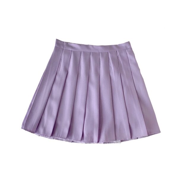 Kinky Cloth purple / Asian size S High-waist Short Pleated Skirt