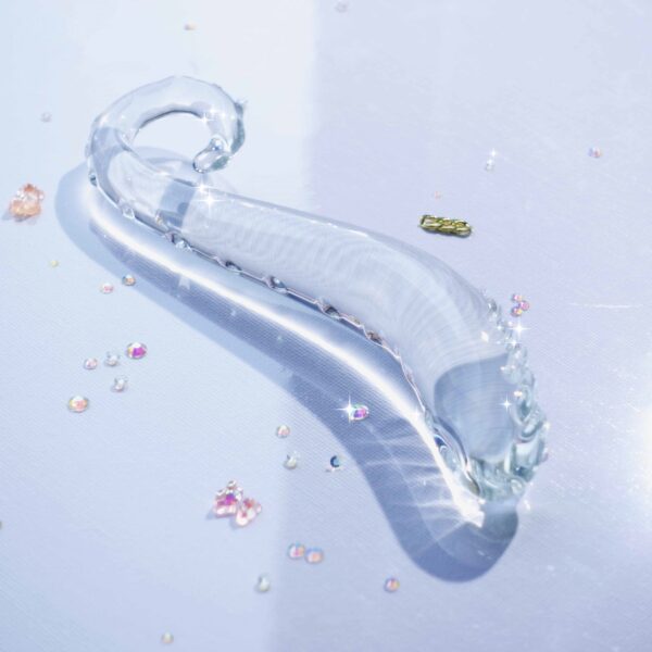 Kinky Cloth mermaidwhite Hippocampus Crystal Anal Plug Vibrator