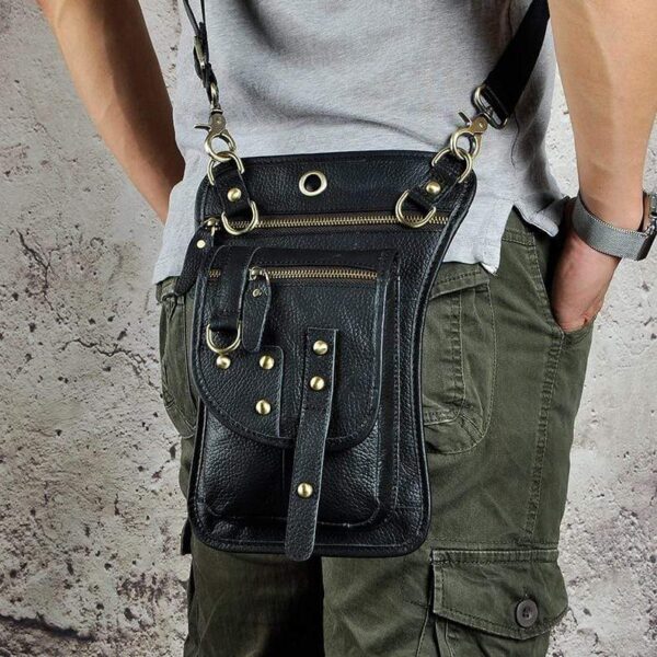 Kinky Cloth 380650 Black Hook Belt Waist Messenger Bag