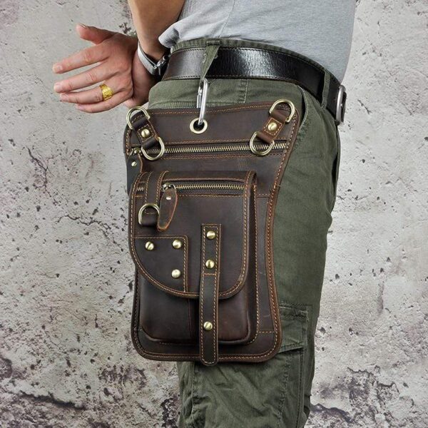 Kinky Cloth 380650 Dark Brown Hook Belt Waist Messenger Bag