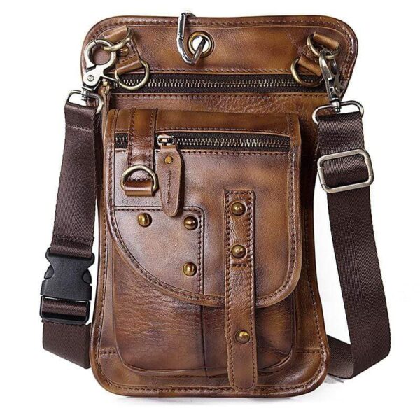 Kinky Cloth 380650 Light Brown Hook Belt Waist Messenger Bag