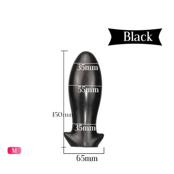 Kinky Cloth Black M (15cm) Huge Butt Plug