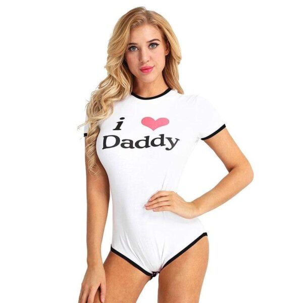 Kinky Cloth Bodysuit Black / L I ❤️ Daddy Onesie