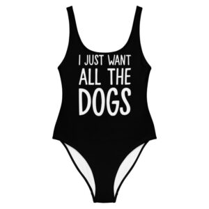 Kinky Cloth XS I Just Want All The Dogs One-Piece Swimsuit