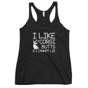 Kinky Cloth Vintage Black / XS I Like Corgi Butts And I Cannot Lie Tank Top