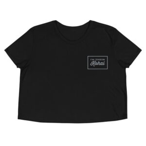 Kinky Cloth Black / S I'm Their Kohai Pink Embroidered Crop Top