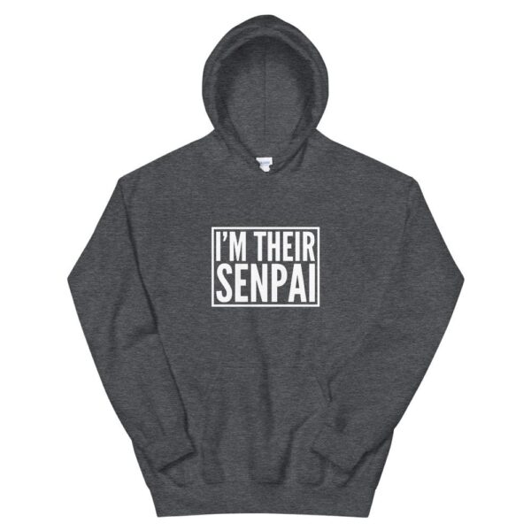 Kinky Cloth Dark Heather / S I'm Their Senpai White Hoodie