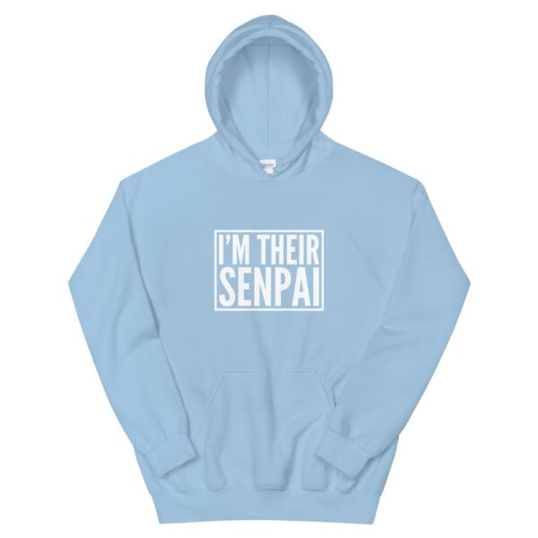 Kinky Cloth Light Blue / S I'm Their Senpai White Hoodie