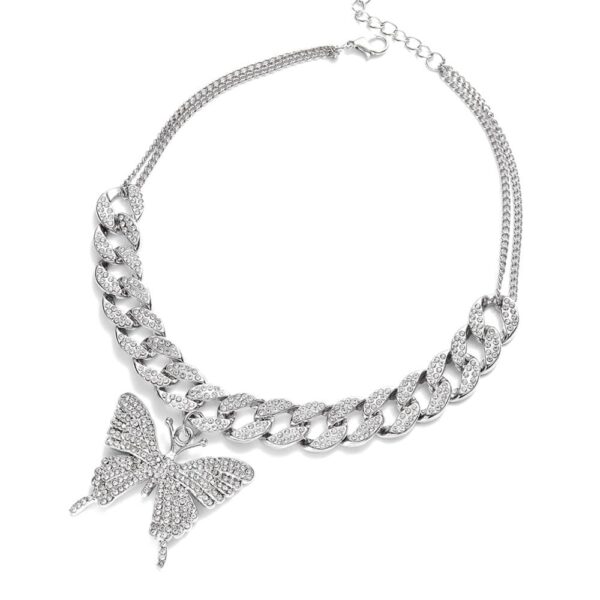 Kinky Cloth 200000162 Iced Out Butterfly On Chain Necklace