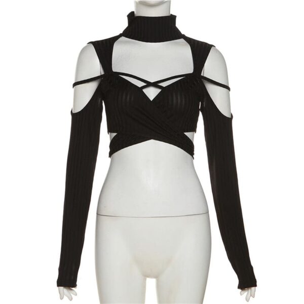 Kinky Cloth Irregular Cut Out Bandage Top