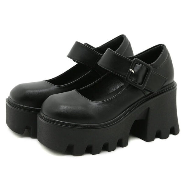 Kinky Cloth Japanese Style Platform Shoes School