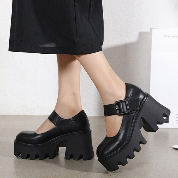 Kinky Cloth Japanese Style Platform Shoes School