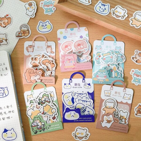 Kinky Cloth Kawaii Animal Box Stickers 40 Pcs/lot